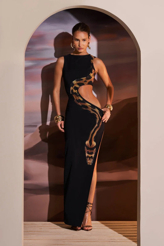 Vestido Viper com Recortes Sensuais – Syll